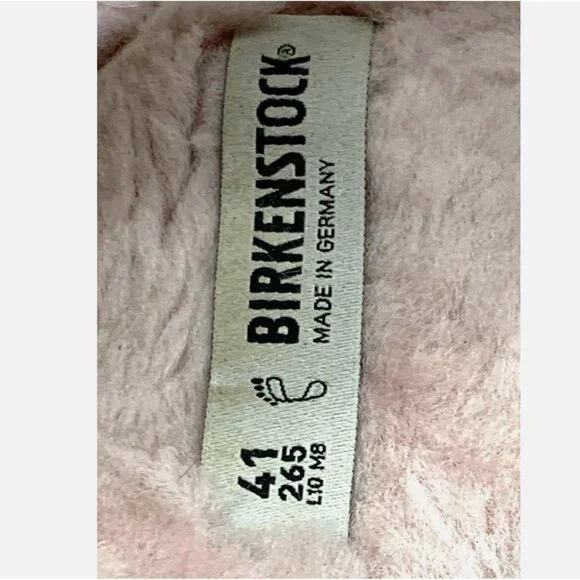 Birkenstock Milano Shearling Light Rose Pink Suede Slingback Sandal 41 L10 Reg - Picture 14 of 15